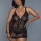 2 Pc Unlined Lace Cups Babydoll Sheer Mesh And Lace Front Panels Design