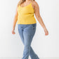 Plus Ribbed Ruffle Tank Top