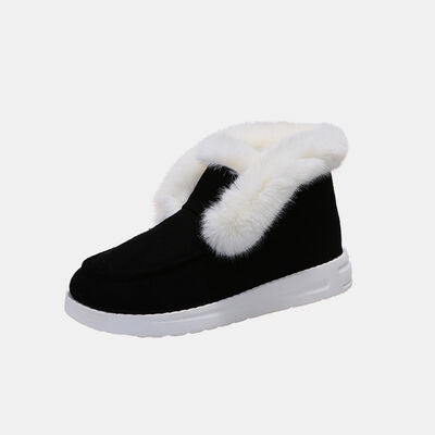 Furry Suede Snow Boots