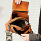 SHOMICO PU Leather Wide Strap Crossbody Bag