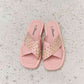 Forever Link Studded Cross Strap Sandals in Blush