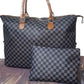 Checkered Two-Piece Bag Set