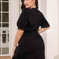 Plus Size Lace Trim Deep V Night Dress