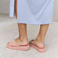 Forever Link Studded Cross Strap Sandals in Blush